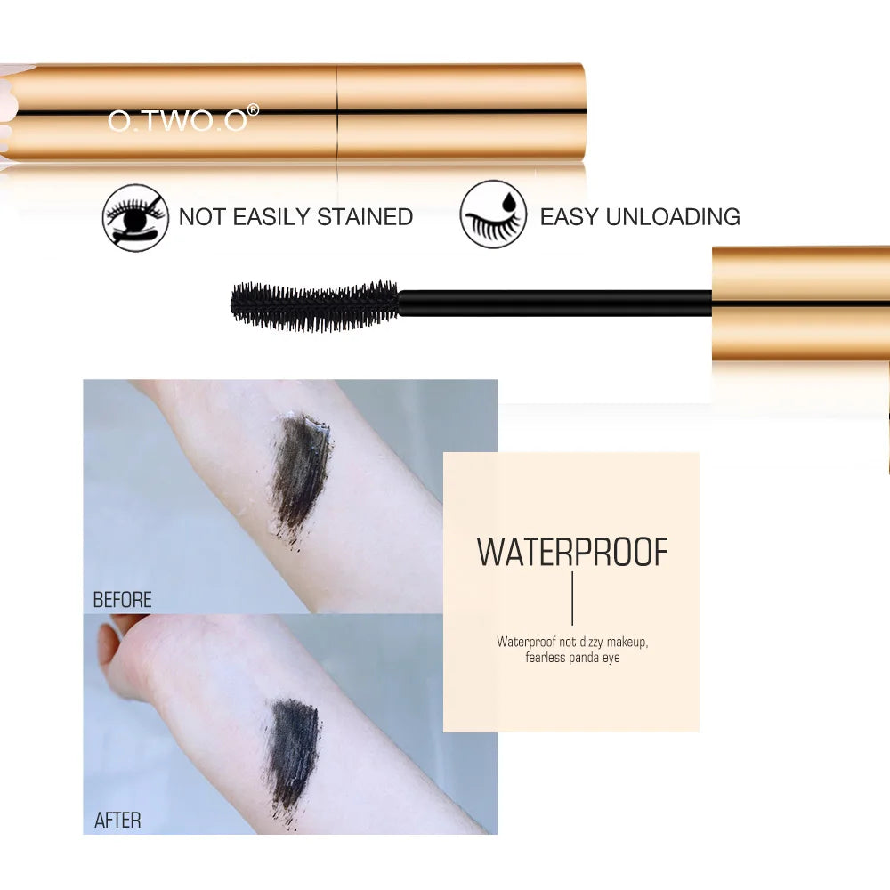O.TWO.O 3D Lengthening Mascara - Black Long-Wear Lash Brush