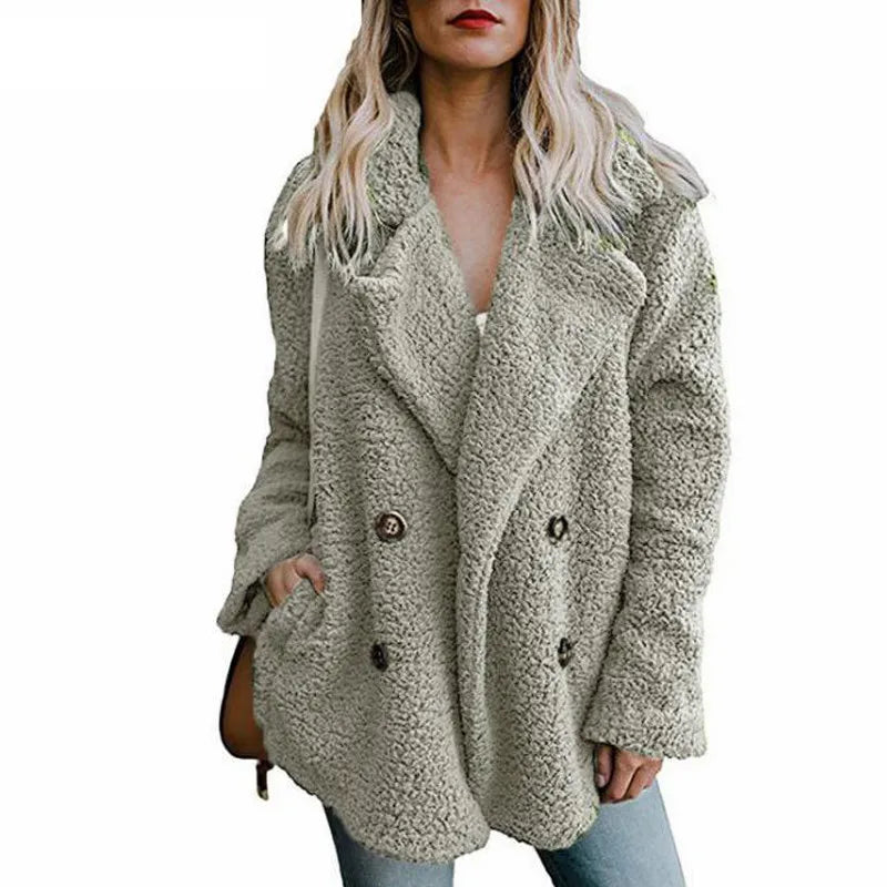 Oversized Teddy Faux Fur Coat - Fluffy Winter Warm Jacket
