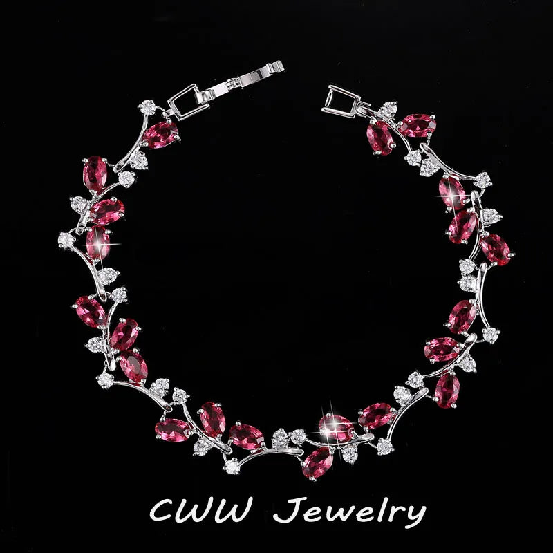 Austrian Crystal Rhinestone Bangle - White Gold Tone Statement Bracelet
