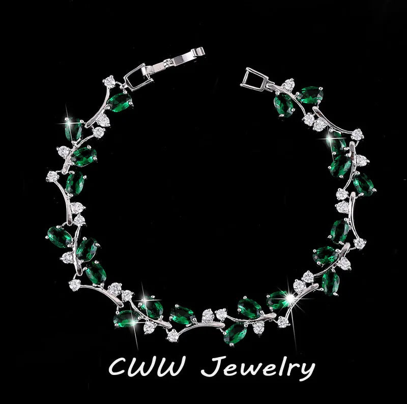 Austrian Crystal Rhinestone Bangle - White Gold Tone Statement Bracelet