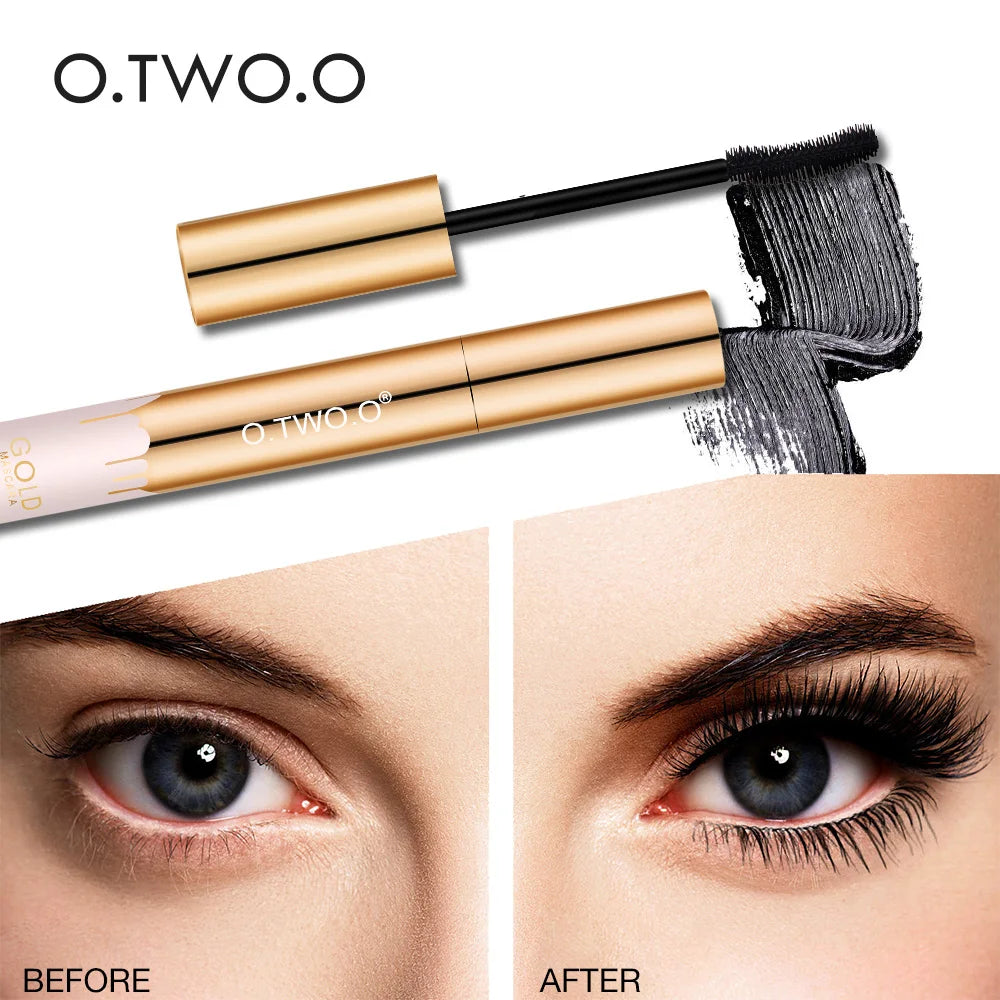O.TWO.O 3D Lengthening Mascara - Black Long-Wear Lash Brush