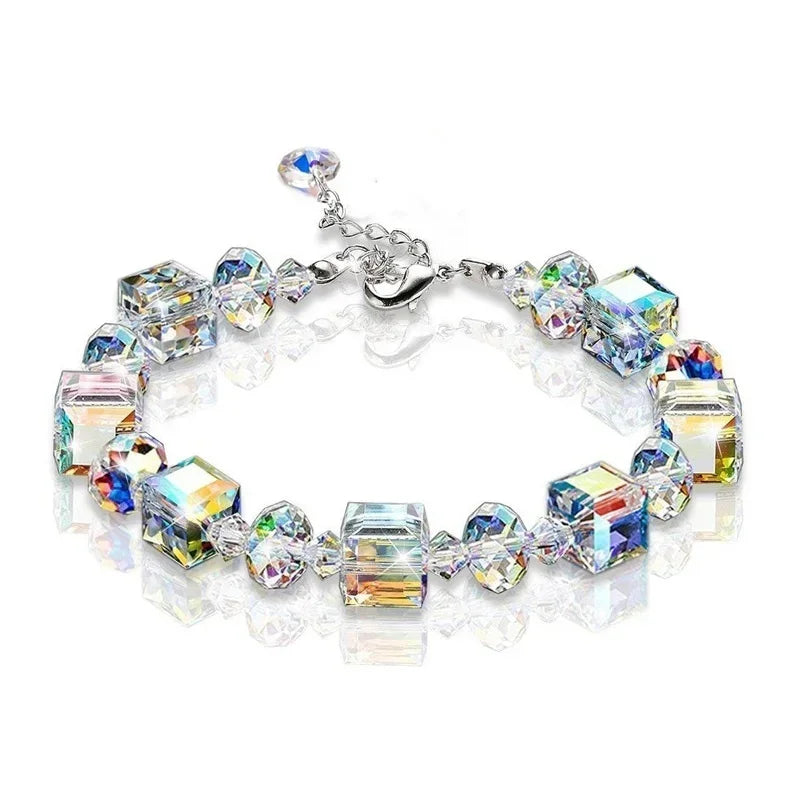 Trendy Cube Crystal Bracelet - Versatile Best Friend Wrist Chain