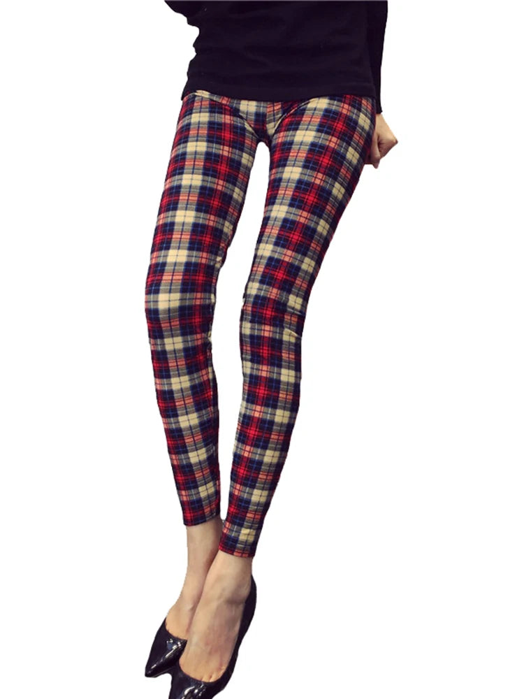 Graffiti Floral Print Leggings - Stretch Ankle-Length Everyday Tights
