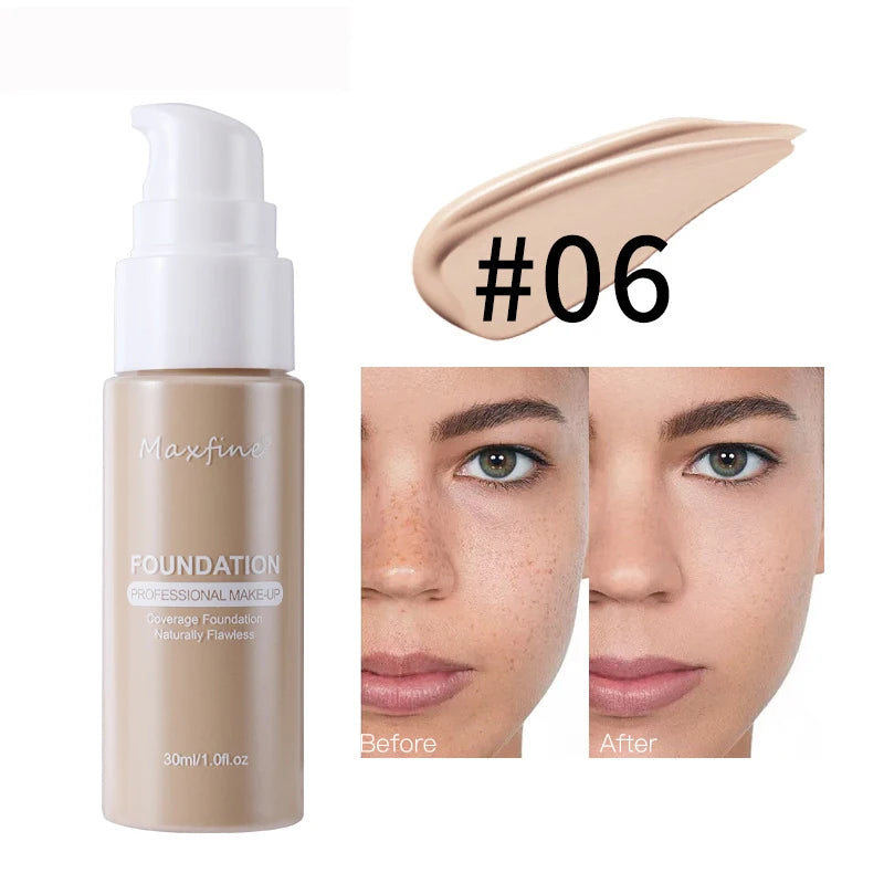 Waterproof Liquid Foundation - Sweat-Resistant Concealer Makeup