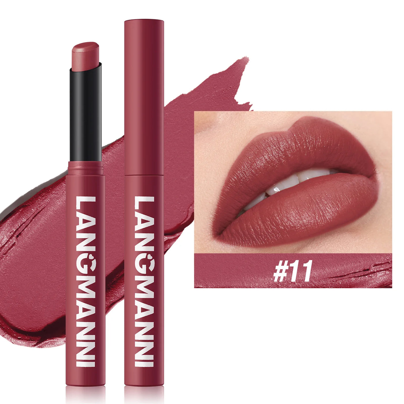 12 Color Matte Lipstick Pen - Waterproof Nude Velvet Lip Tint