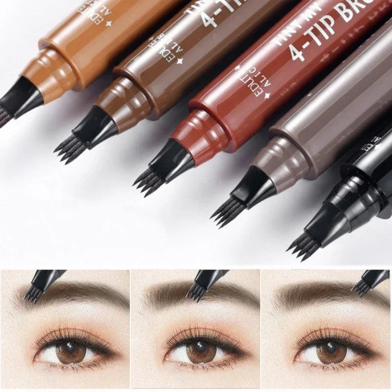 Microblading Fork Tip Eyebrow Pen - Waterproof Long Lasting Brow Pencil