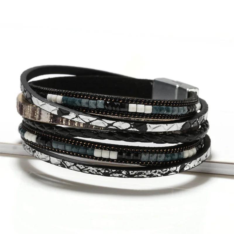 Bohemian Western Cross Bracelet - Faith-Inspired Womens Jewelry