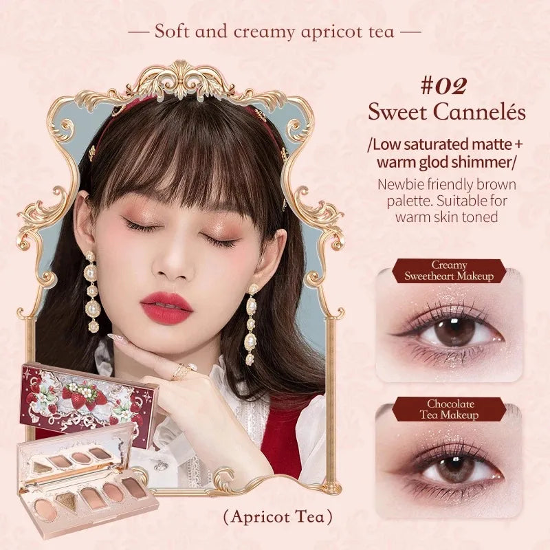 Moonlight Mermaid 5 Color Eyeshadow Palette - Matte Shimmer Glitter Makeup