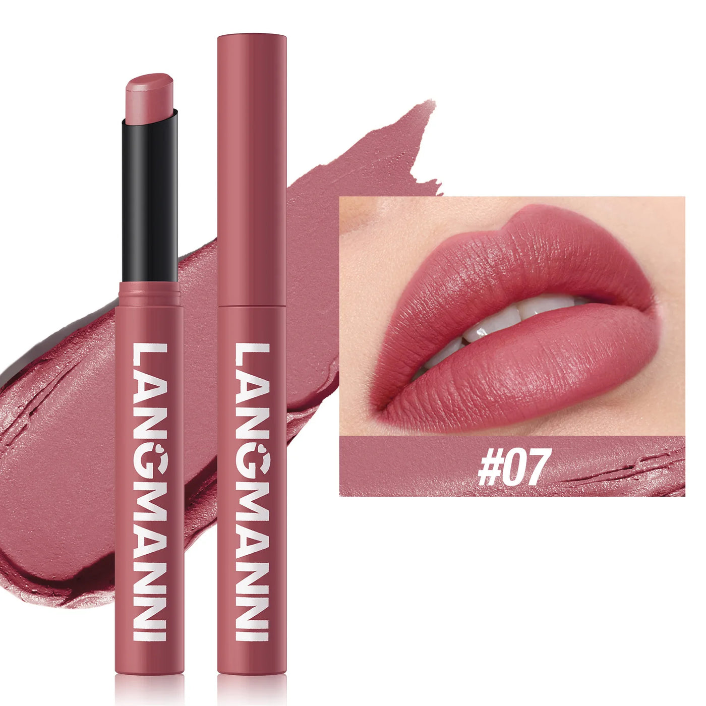 12 Color Matte Lipstick Pen - Waterproof Nude Velvet Lip Tint