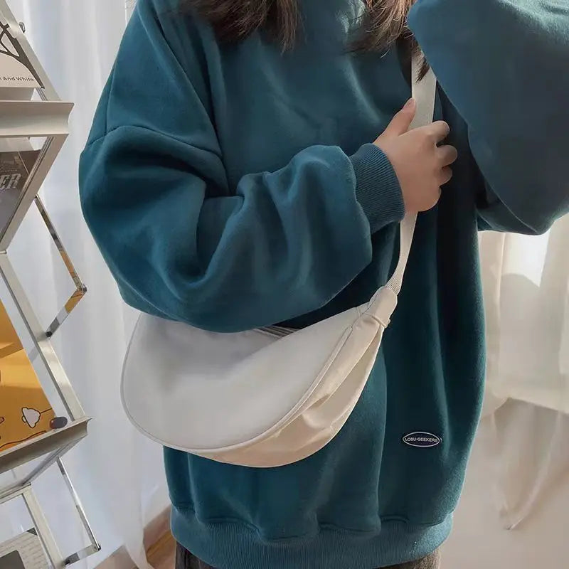 Casual Messenger Sling Bag - Crossbody Laptop Satchel Bookbag