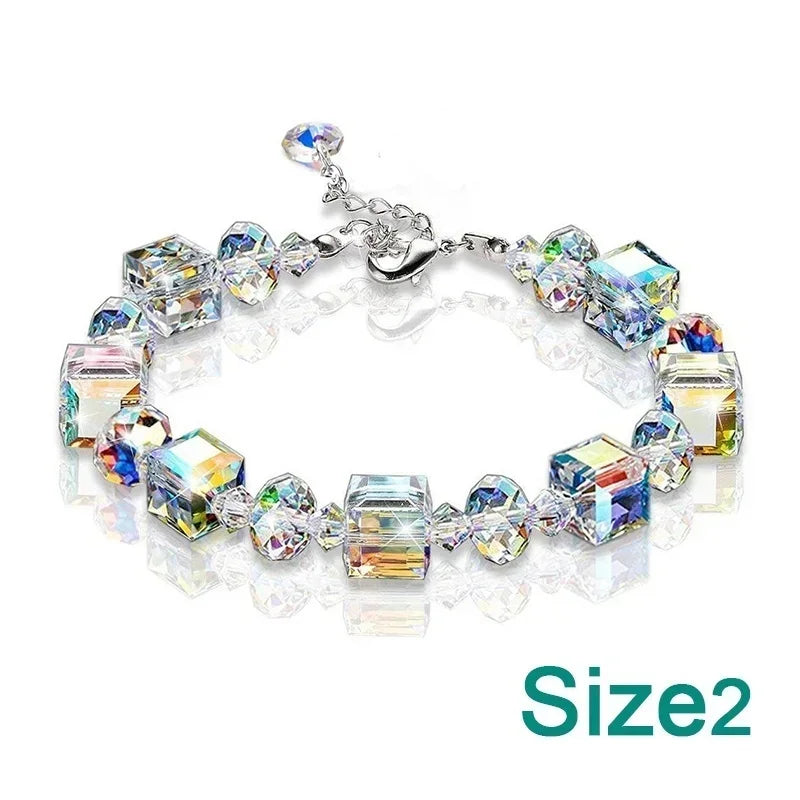 Trendy Cube Crystal Bracelet - Versatile Best Friend Wrist Chain