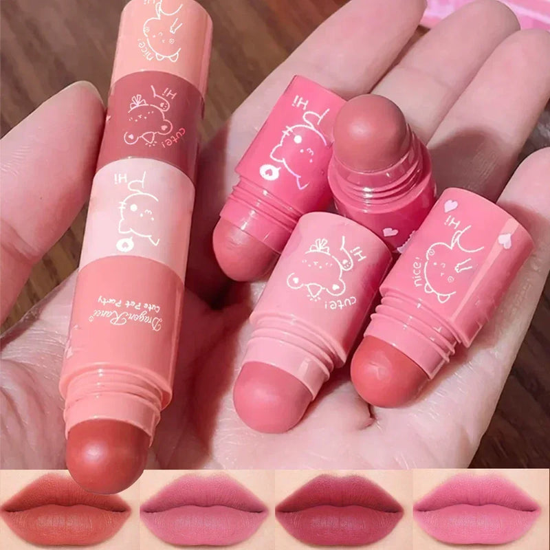 4-in-1 Matte Lipstick Crayon Kit - Waterproof Velvet Lip Color