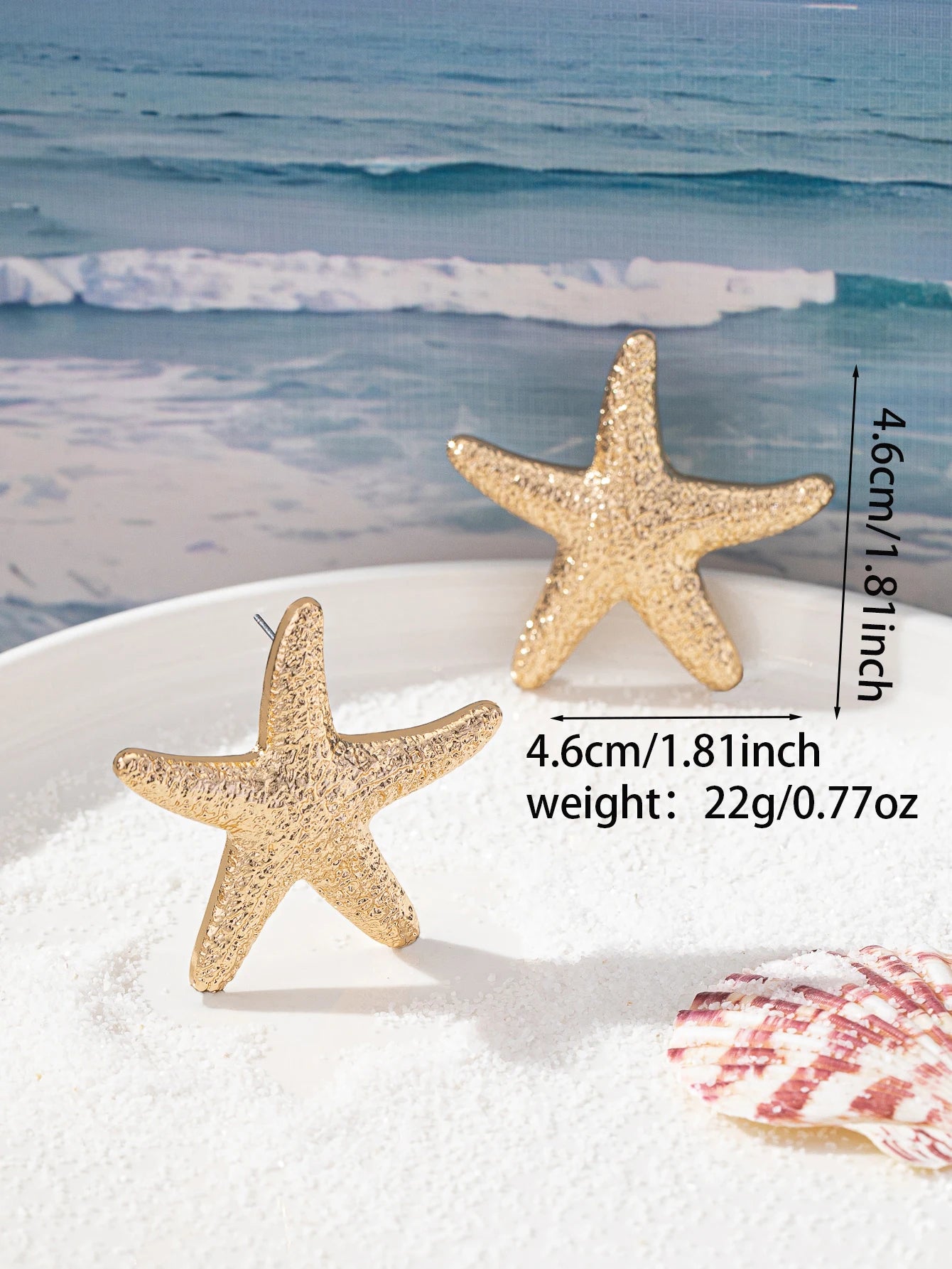 Starfish Stud Earrings - Summer Sea Inspired Classic Jewelry