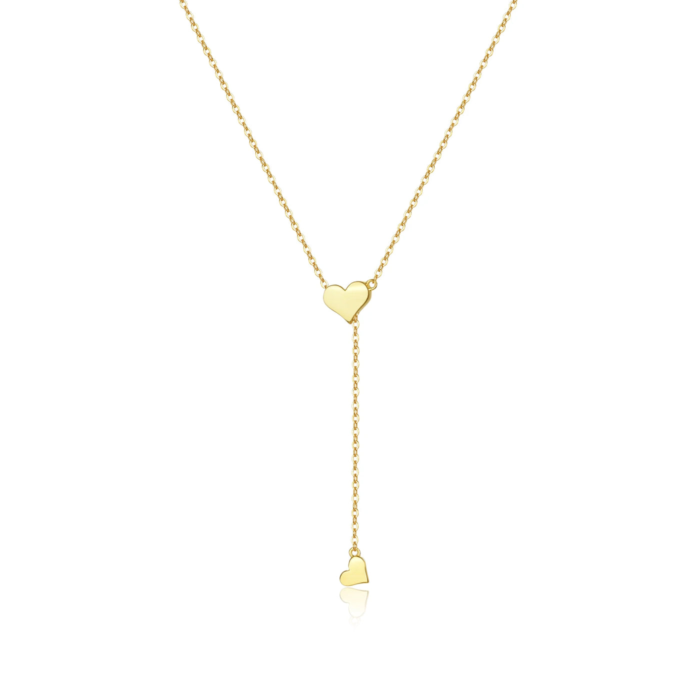 925 Sterling Silver Adjustable Heart Necklace - Resizable Pendant Choker