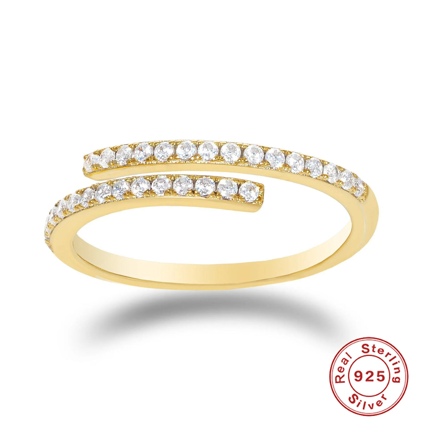 925 Sterling Silver Snake Ring - Open Adjustable Trendy Finger Ring