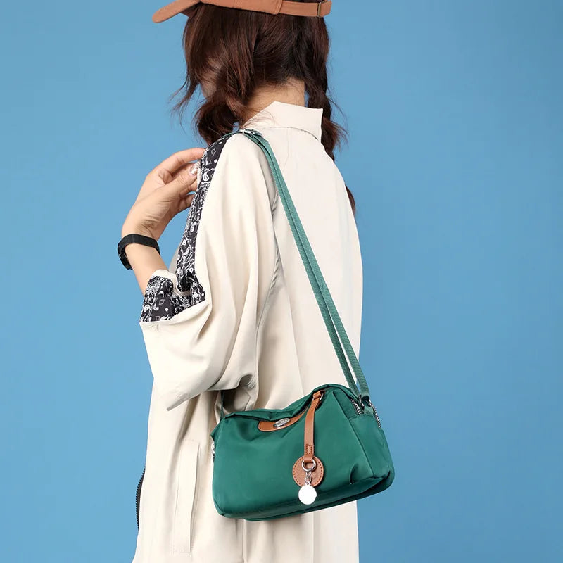 Waterproof Nylon Crossbody Bag - Large Capacity Casual Pillow Handbag