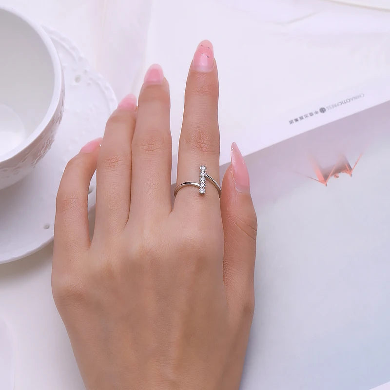 925 Sterling Silver Delicate Ring - Wedding Engagement Fine Jewelry