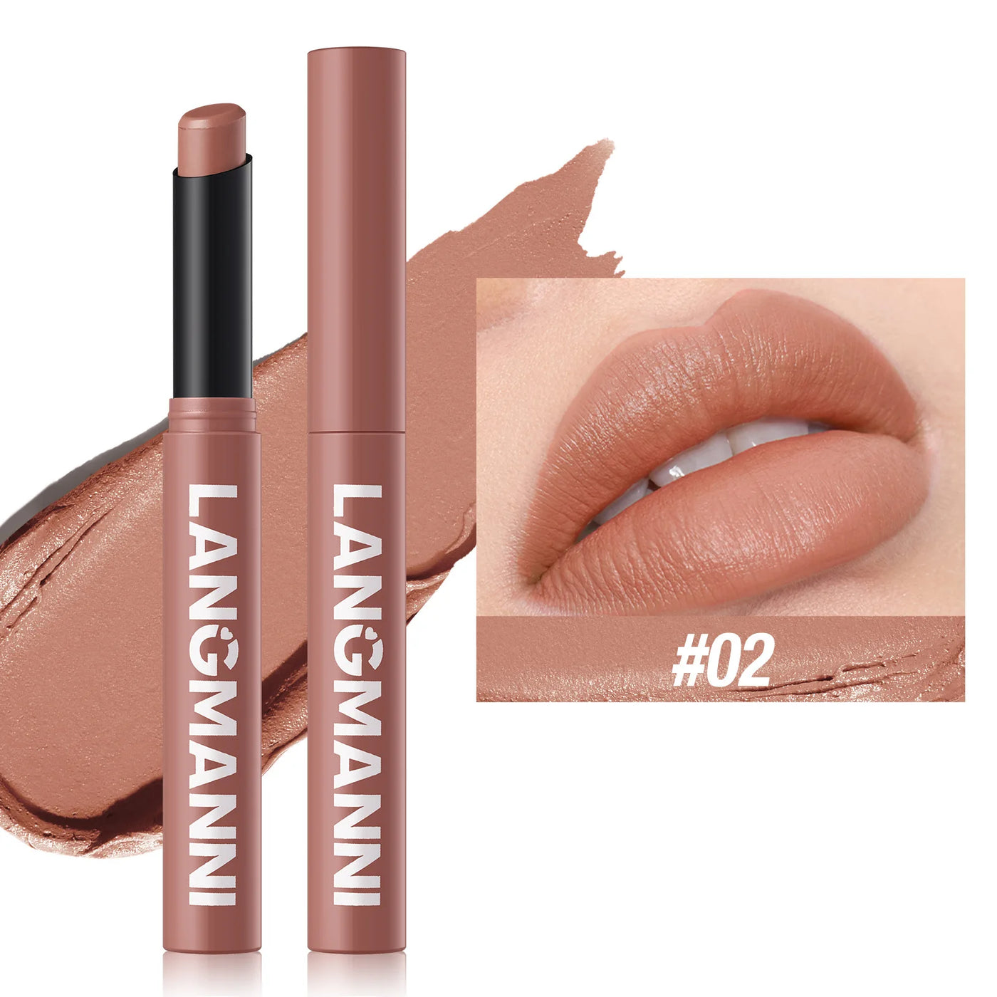 12 Color Matte Lipstick Pen - Waterproof Nude Velvet Lip Tint