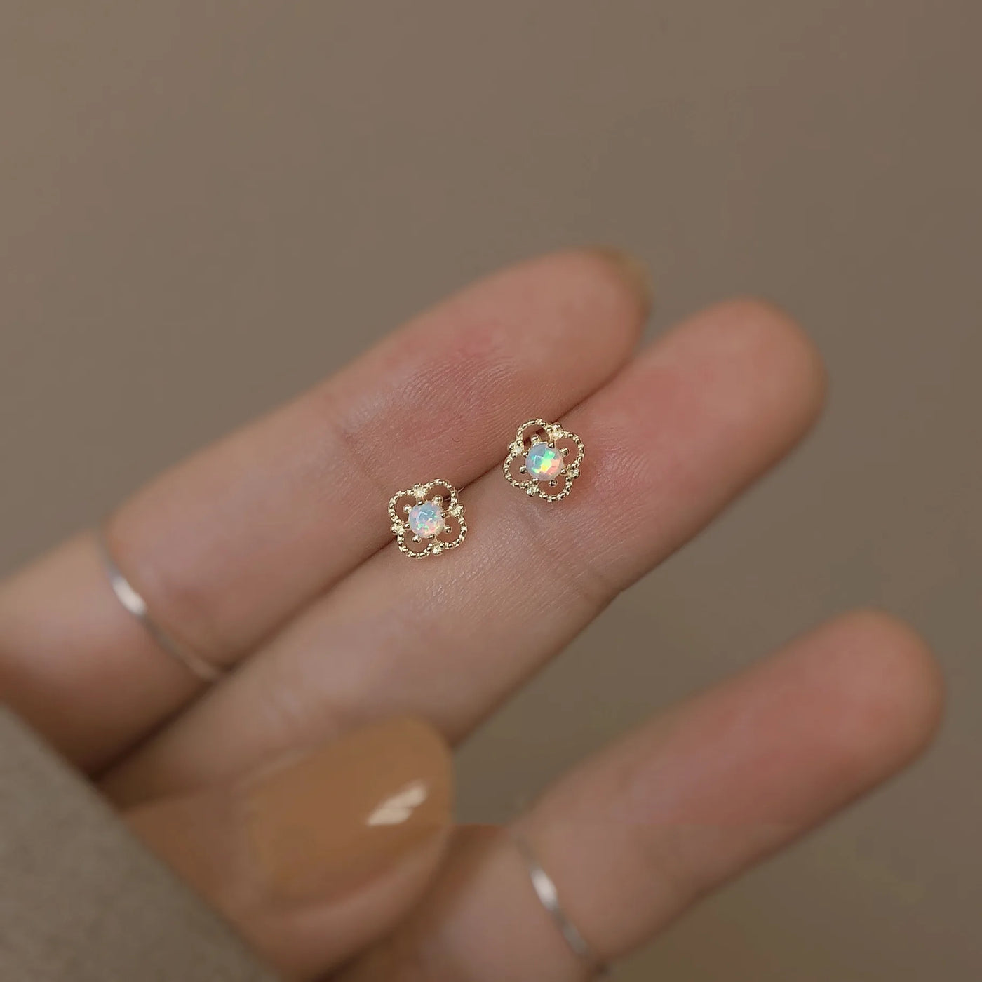 925 Silver Needle Zircon Stud Earrings - Gold Plated Crystal Jewelry