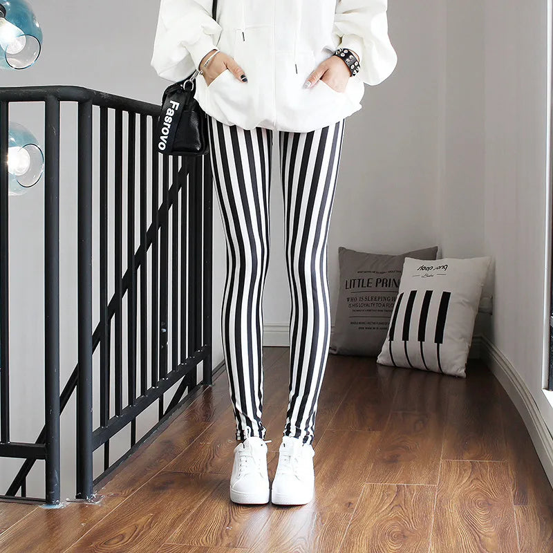 Colorful Zebra Leggings - Casual Stretch Party Tights
