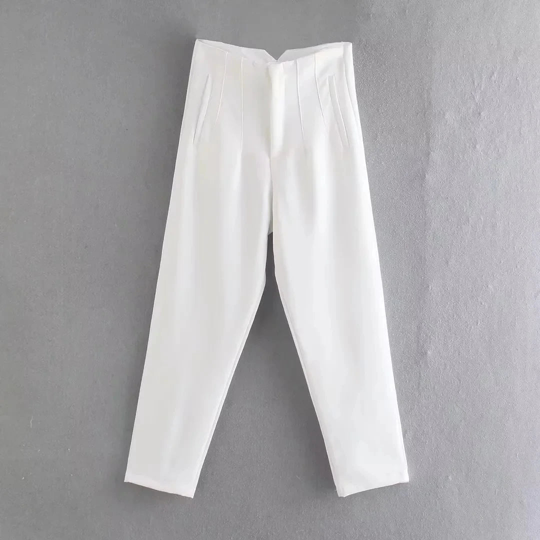 High Waist Pencil Pants - Chic Office Casual Trousers