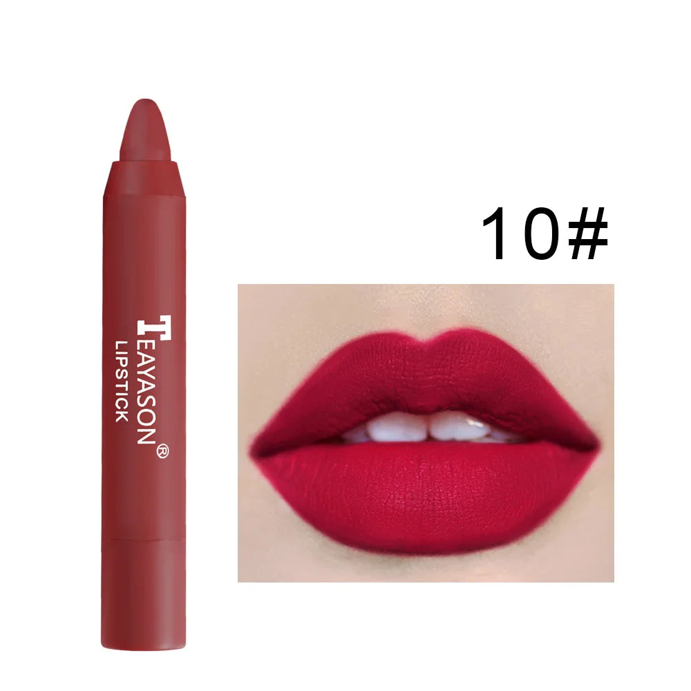 Nude Velvet Matte Lipstick Pencil - Long Lasting Waterproof Lip Color