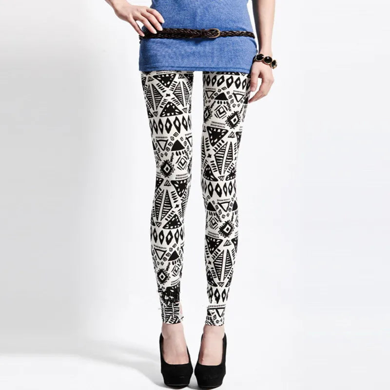 Colorful Zebra Leggings - Casual Stretch Party Tights