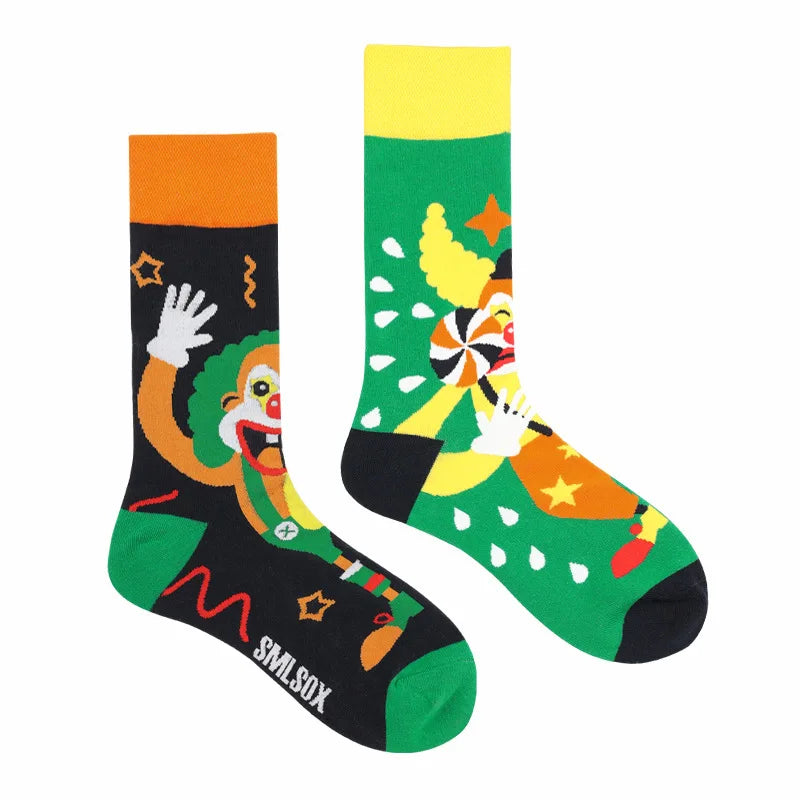Flower Fruit Candy Cotton Socks - Colorful Unisex Mid Tube Pair