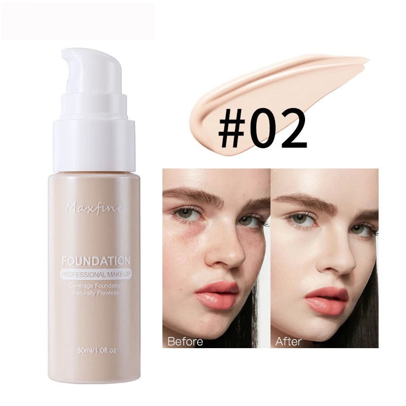 Waterproof Liquid Foundation - Sweat-Resistant Concealer Makeup