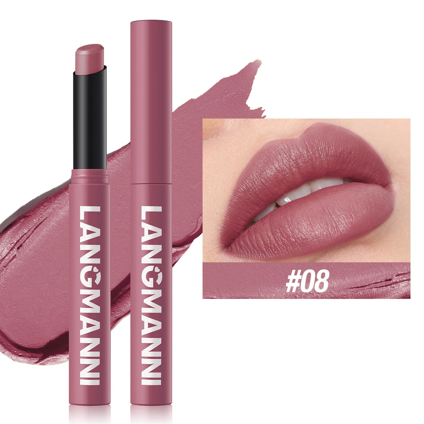 12 Color Matte Lipstick Pen - Waterproof Nude Velvet Lip Tint