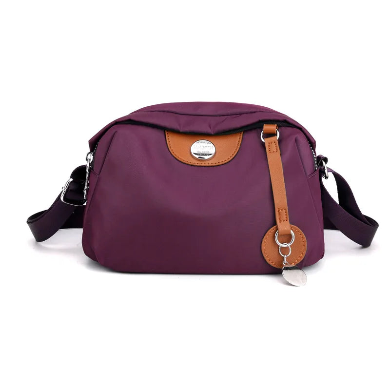 Waterproof Nylon Crossbody Bag - Large Capacity Casual Pillow Handbag