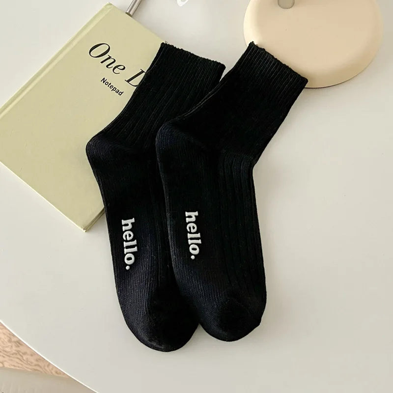Fresh Color Breathable Crew Socks - Soft Japanese Everyday Socks