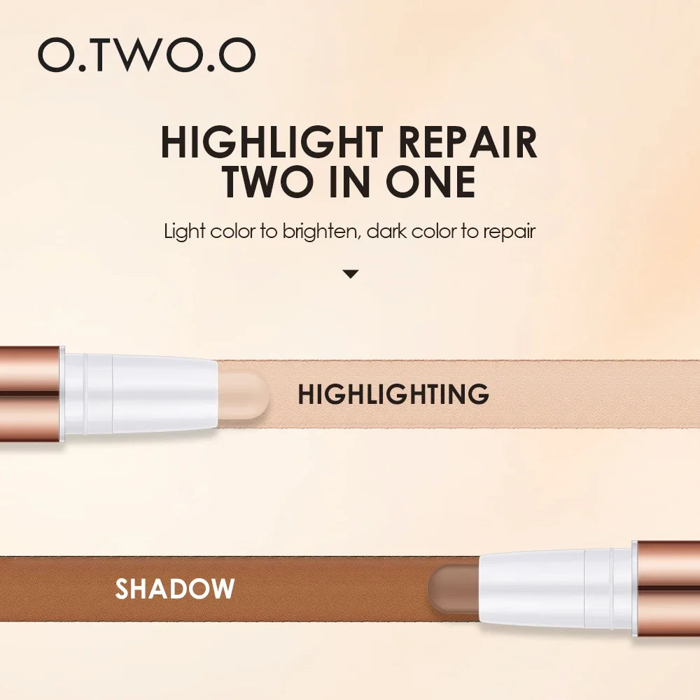 O.TWO.O Double Head Contour Stick - Waterproof Concealer and Highlighter