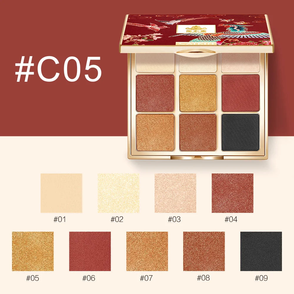 CATKIN 9 Color Eyeshadow Palette - Matte Glitter Natural Shades