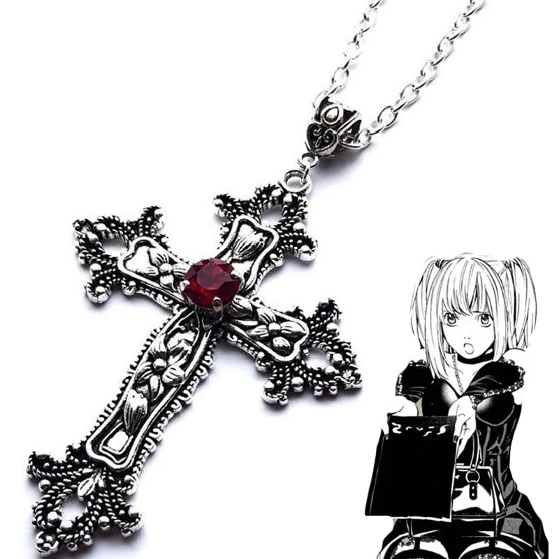Y2K Crystal Cross Pendant Necklace - Gothic Clavicle Chain Jewelry