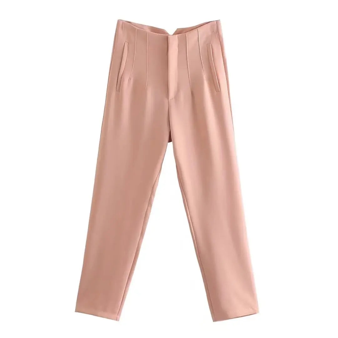 High Waist Pencil Pants - Chic Office Casual Trousers