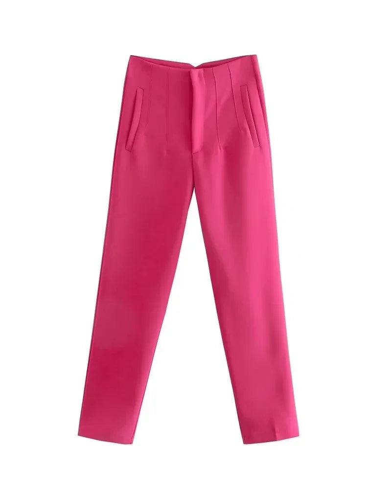 High Waist Pencil Pants - Chic Office Casual Trousers