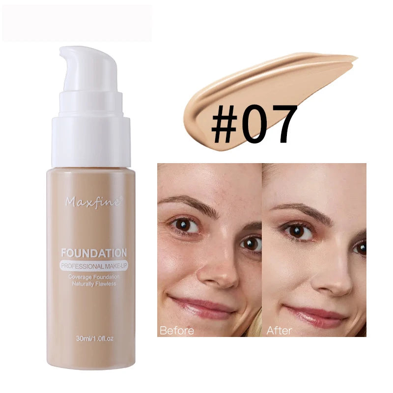 Waterproof Liquid Foundation - Sweat-Resistant Concealer Makeup