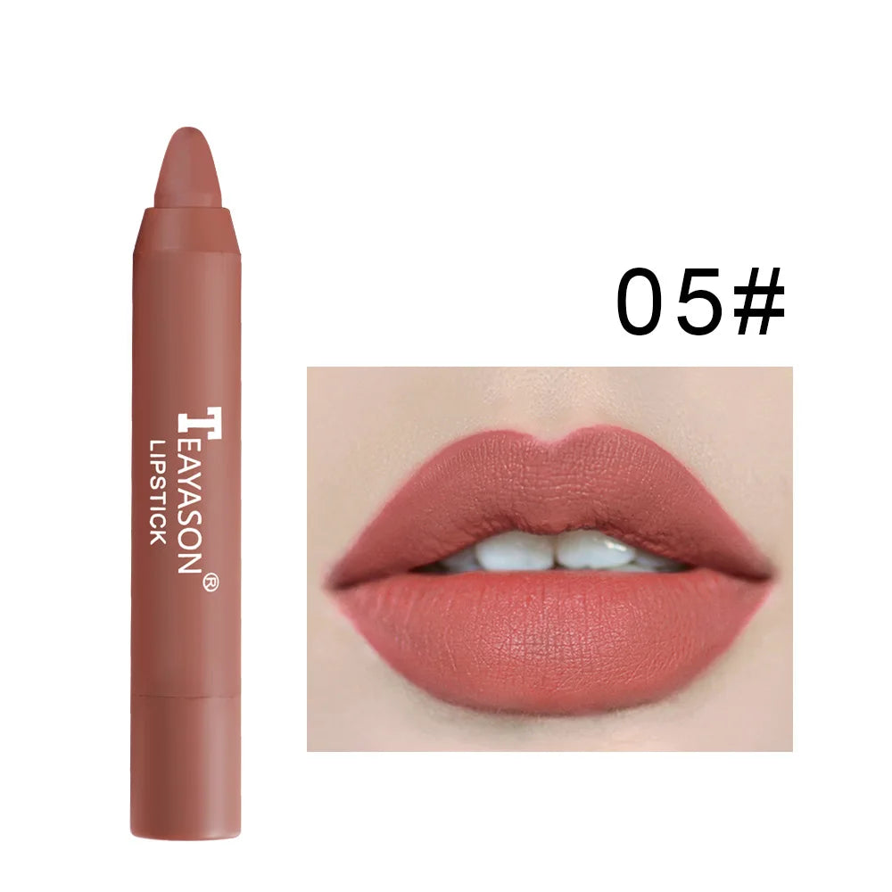 Nude Velvet Matte Lipstick Pencil - Long Lasting Waterproof Lip Color
