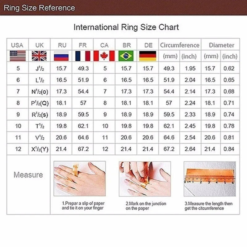 White Zircon Engagement Ring - Silver Color Anniversary Bridal Jewelry