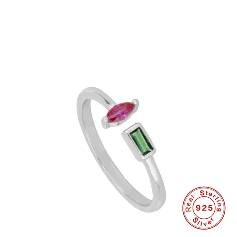 925 Sterling Silver Snake Ring - Open Adjustable Trendy Finger Ring