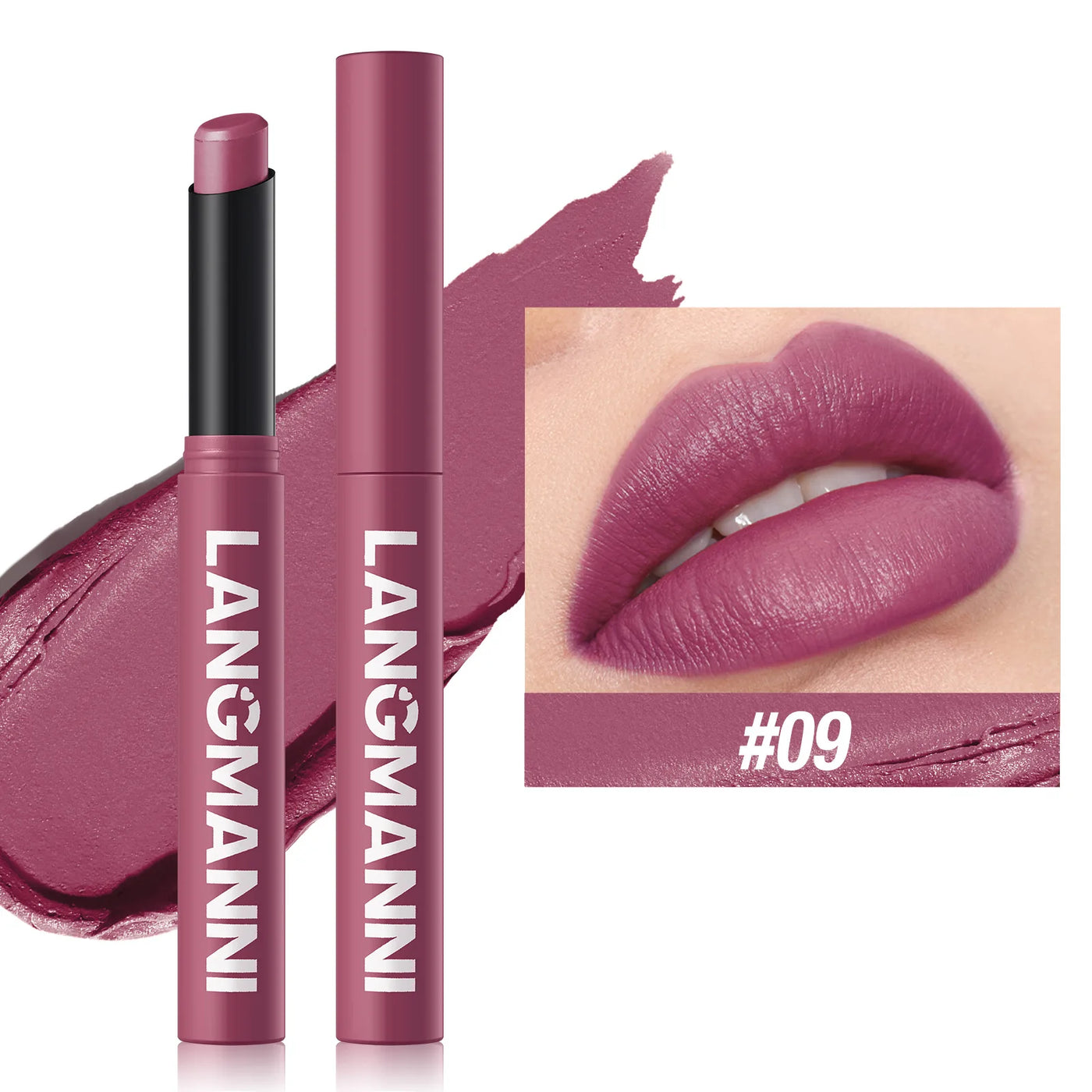 12 Color Matte Lipstick Pen - Waterproof Nude Velvet Lip Tint