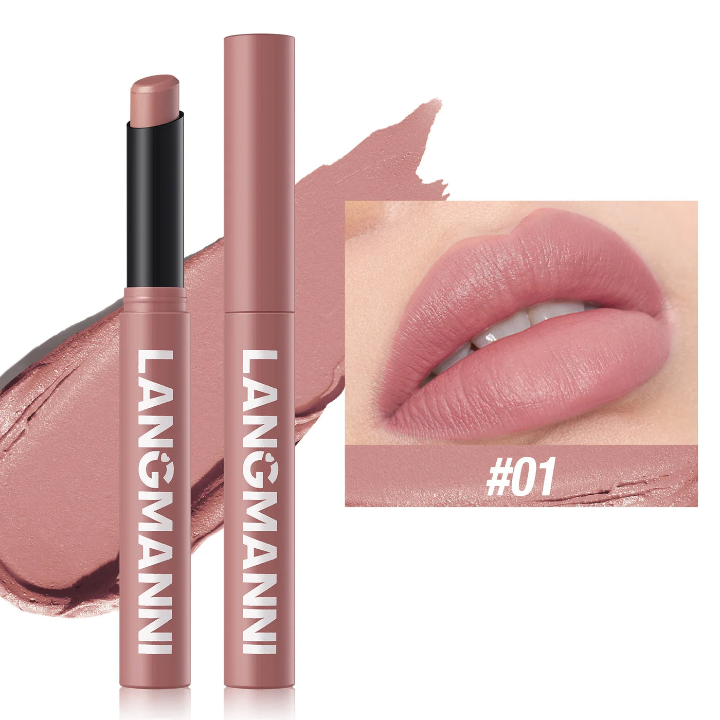 12 Color Matte Lipstick Pen - Waterproof Nude Velvet Lip Tint