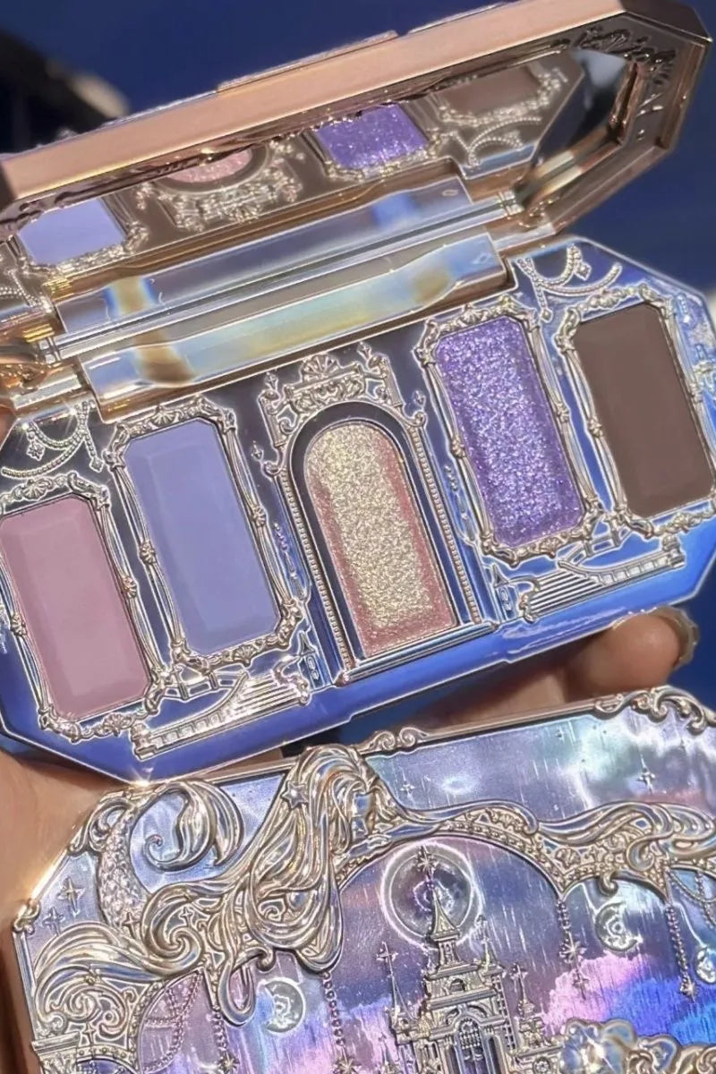 Moonlight Mermaid 5 Color Eyeshadow Palette - Matte Shimmer Glitter Makeup