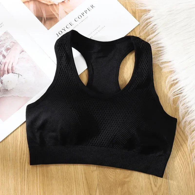 Breathable Padded Sports Bra - Sweat Absorbent Double Layer Gym Top