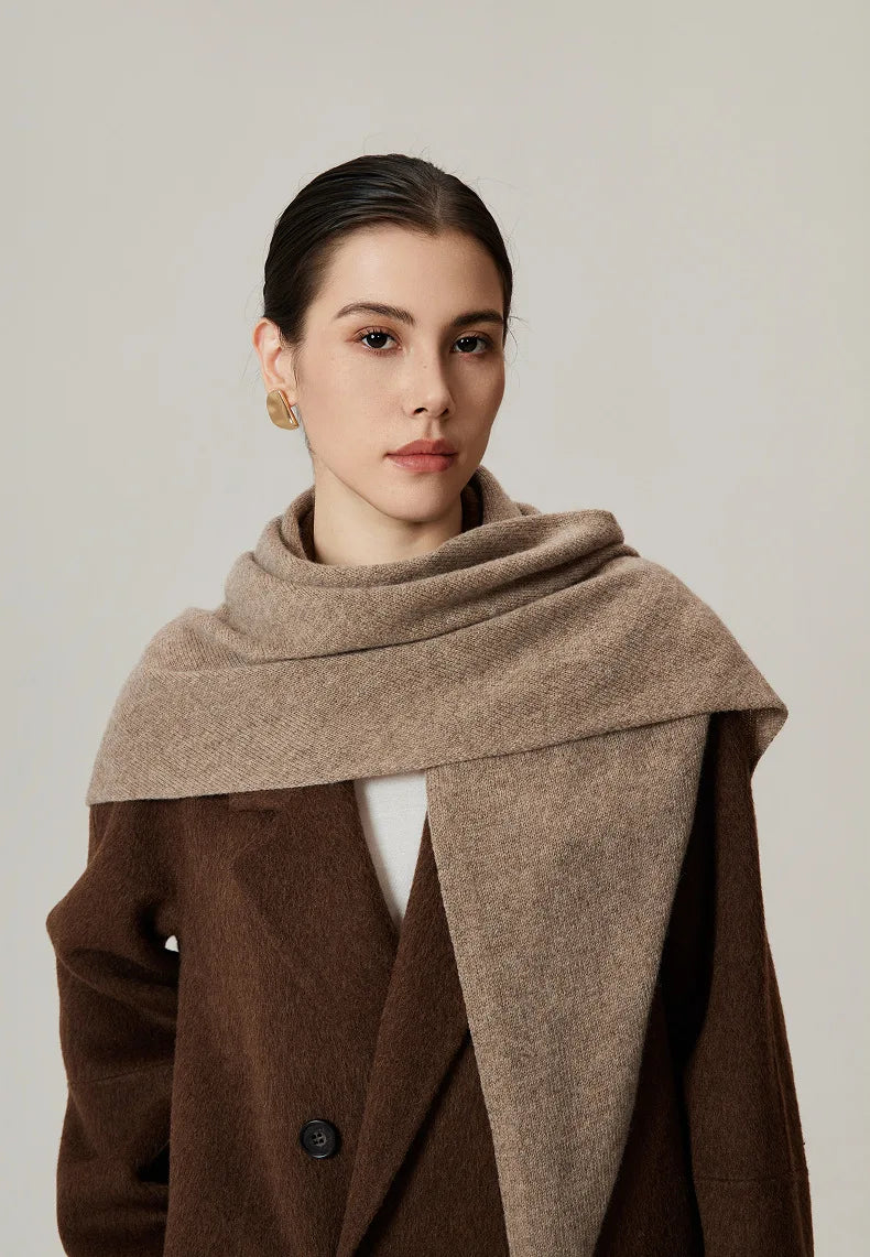 Solid Knitted Winter Scarf - Warm Cozy Fashion Accessory