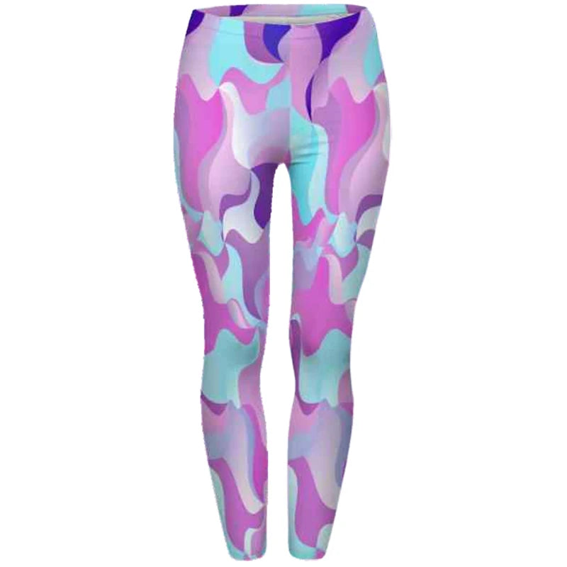 Aztec Ombre High Waist Leggings - Soft Stretch Fitness Pants