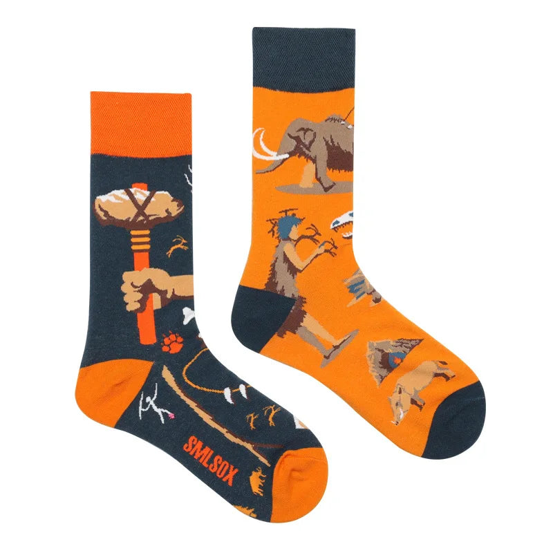Flower Fruit Candy Cotton Socks - Colorful Unisex Mid Tube Pair