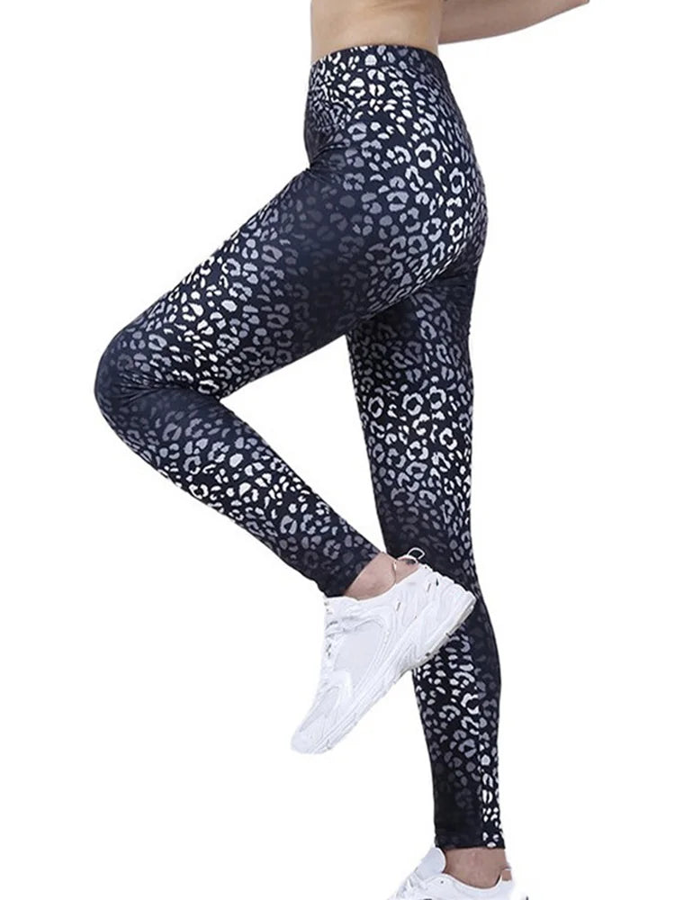 Graffiti Floral Print Leggings - Stretch Ankle-Length Everyday Tights