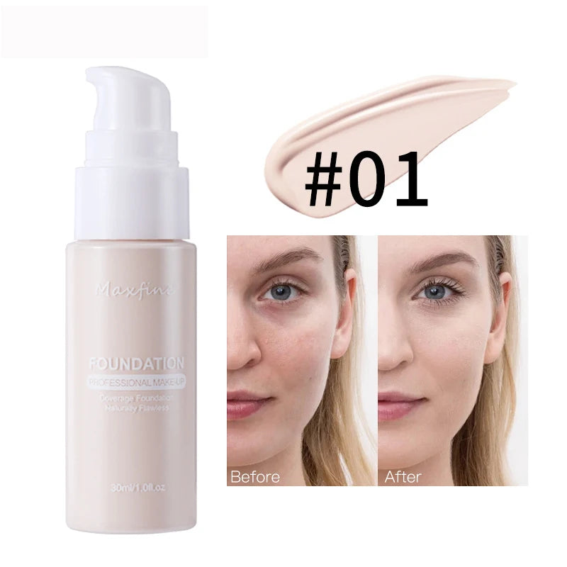 Waterproof Liquid Foundation - Sweat-Resistant Concealer Makeup